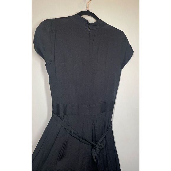 Chelsea.28 Jumpsuit Size Medium Black Cap Sleeve Belted Wide Leg Pants NWT - Picture 14 of 14